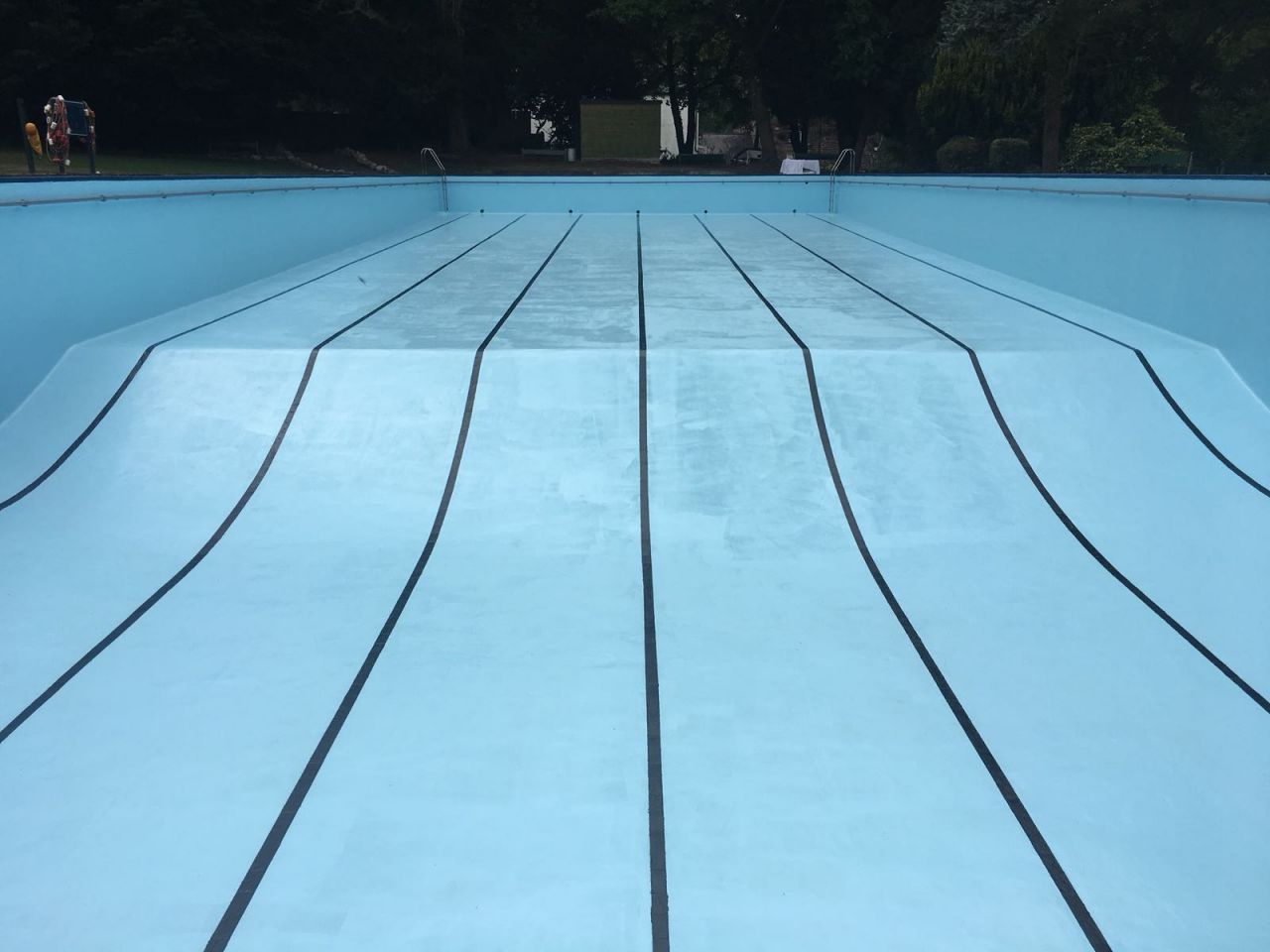 dark blue swimming pool paint